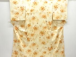 秋草に鼓模様小紋着物